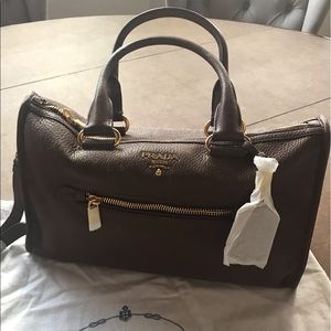 Prada Bauletto Handbag...Vitello Daino